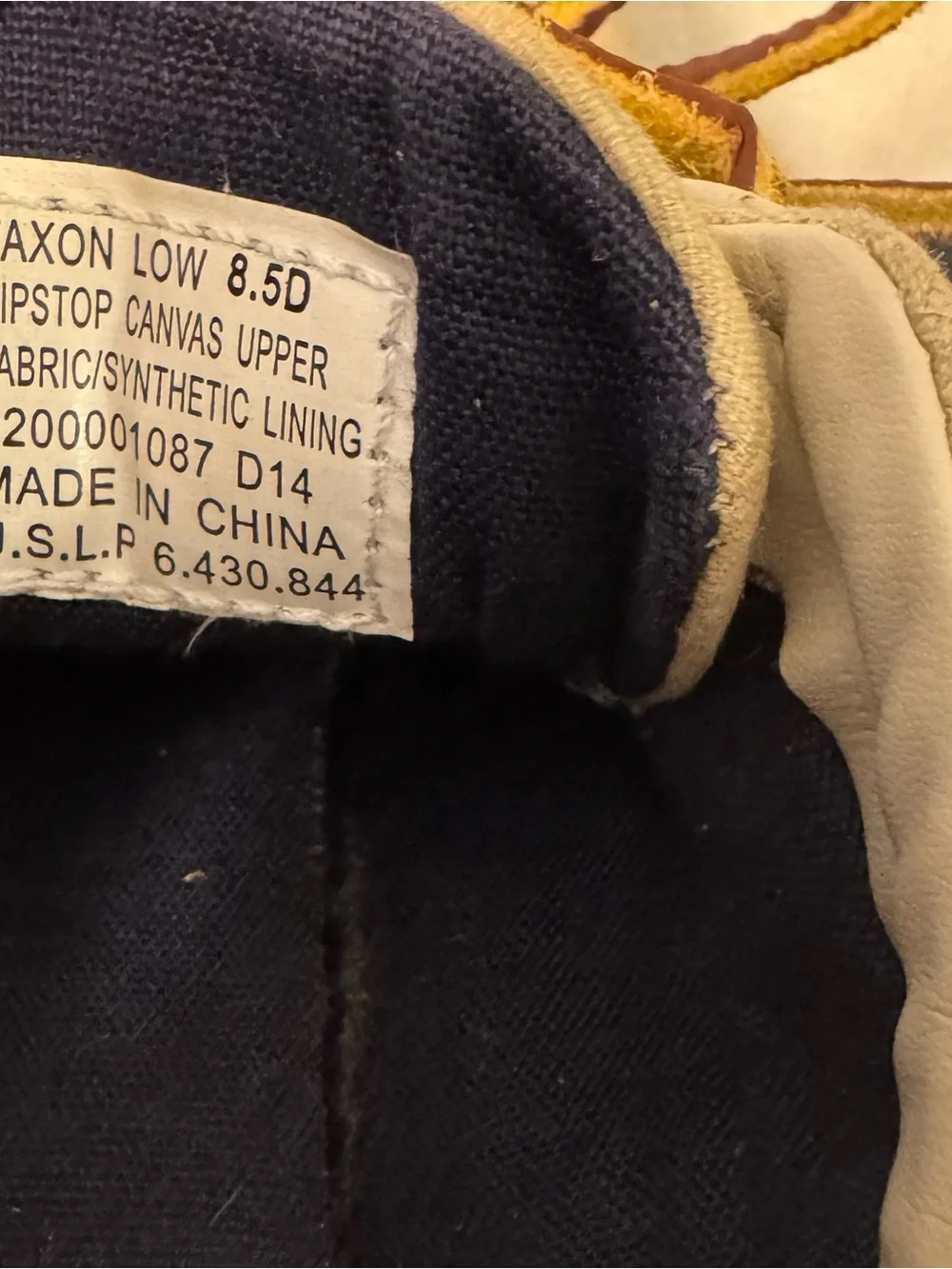 Ralph Lauren Tan Canvas Boat Shoes with Navy Sole